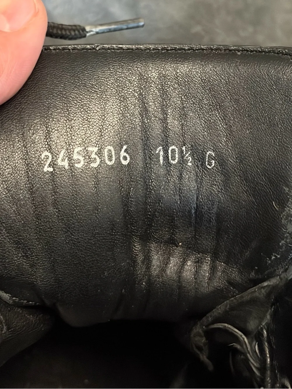 Gucci Black Embossed Leather High-Top Boots